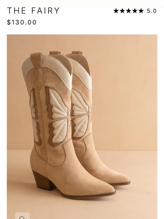 Oasis Society Shoes - Oasis Society The Fairy Suede Western Boots in Beige